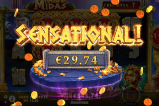 A Sensational Win in the Hand of Midas slot
