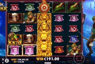 Any existing symbols in the highlighted direction are replaced by Wilds