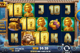 Base game win in the Hand of Midas 2 slot machine