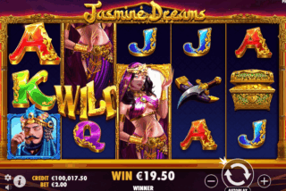 Base game win in the Jasmine Dreams slot machine