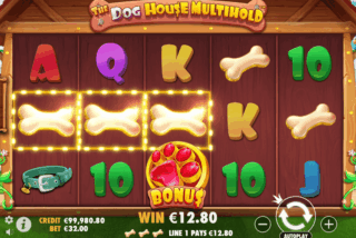 Base game win in the The Dog House Multihold slot machine