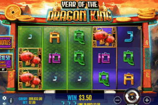Base game win in the Year of the Dragon King slot machine