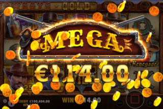 Big win in the Cowboys Gold slot