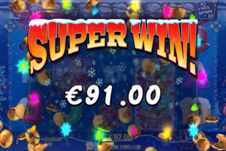 Big win in the Free Spins bonus game