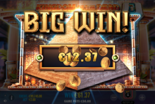 Big win in the Kingdom of the Dead slot machine