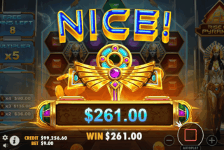 Big win in the Rise of Pyramids slot