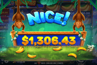 Big win in the Wild Wild Bananas slot