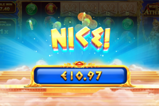 Big win in the Wisdom of Athena slot machine