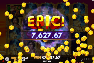 Epic win in the 3 Genie Wishes slot