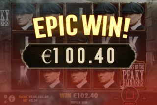 Epic Win in the Peaky Blinders slot