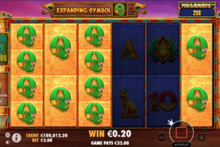 Expanding symbol win in the base game