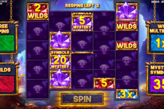 Free spins bonus starts with the Respin feature, which decides details of the bonus round