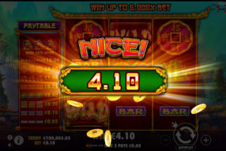 High symbol win with animation sequence