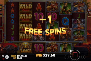 Loki Super Symbol awards extra free spins and also turns reel above into Wilds