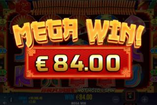 Mega win in the Dragon Hot Hold & Spin slot