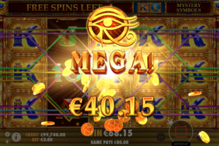 Mega win in the Mysterious Egypt slot