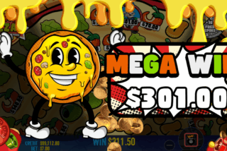 Mega win in the Peppe's Pepperoni Pizza Plaza slot