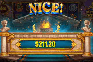 Nice win in the Games in Olympus 1000 slot
