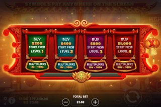 Players can choose the level of the bonus