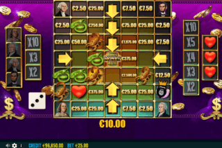 The Bonus feature is played on a special 7x7 set of reels